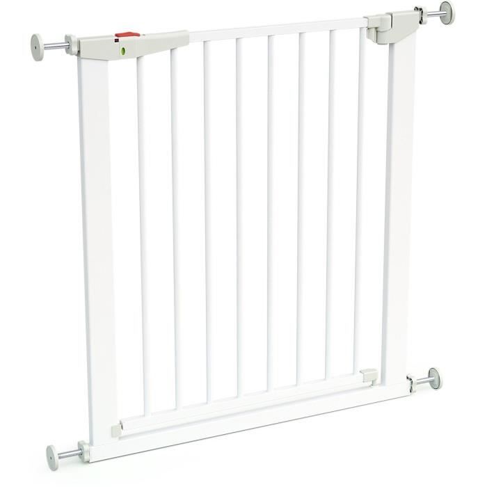 Barrera de seguridad 72 5 a 79 5 cm color blanco material WEBABY uso en hogares