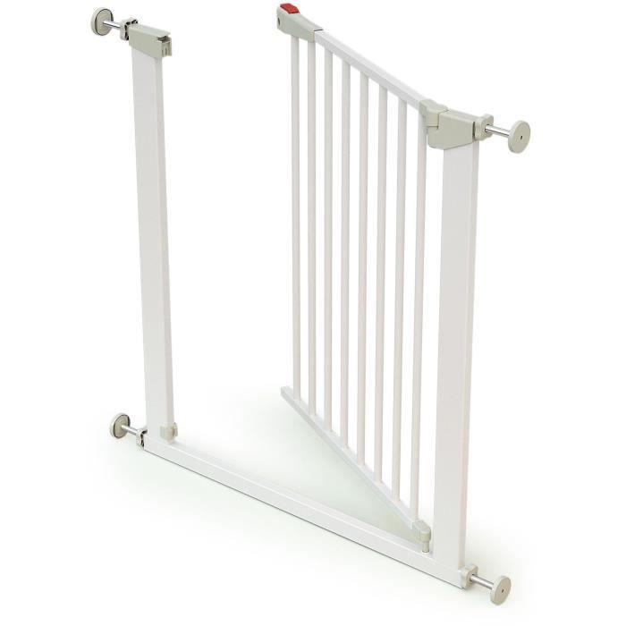 Barrera de seguridad 72 5 a 79 5 cm color blanco material WEBABY uso en hogares