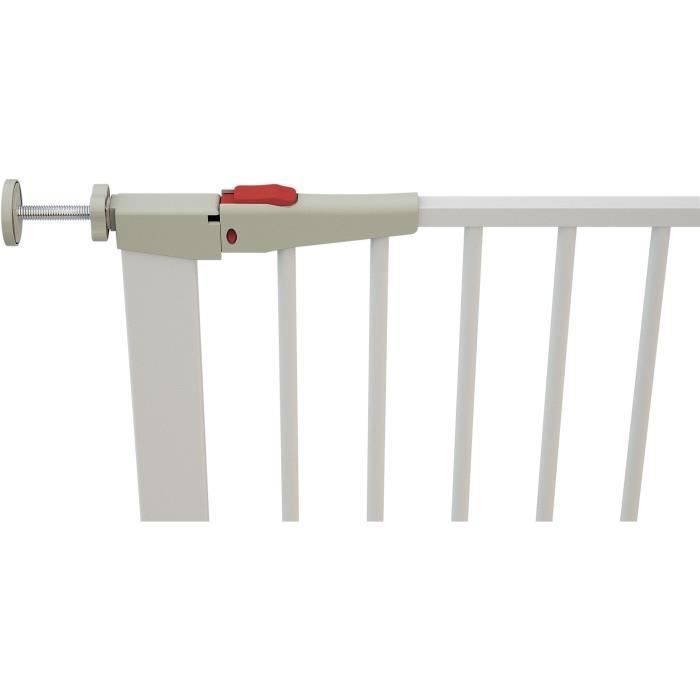 Barrera de seguridad 72 5 a 79 5 cm color blanco material WEBABY uso en hogares