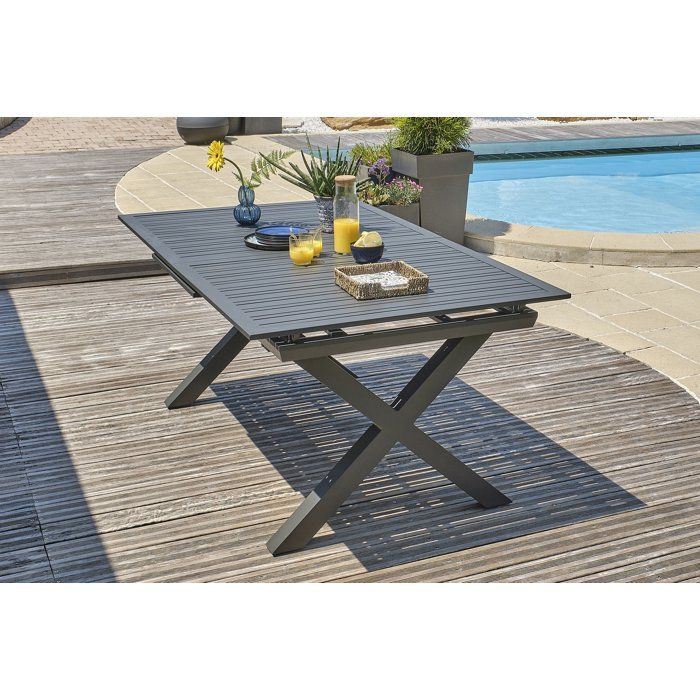 Image secondaire de Table de Jardin Floride en Aluminium Gris Anthracite - 10 Places
