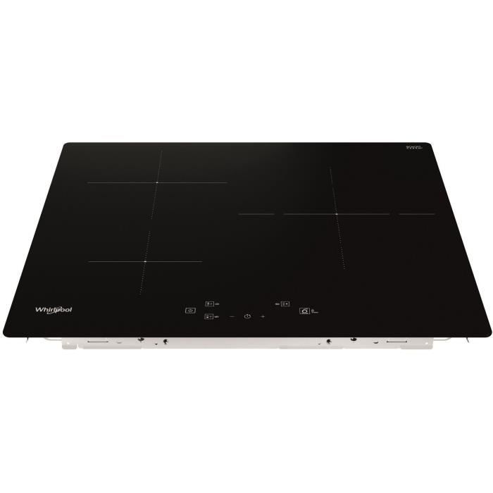 Whirlpool WSQ116NE table de cuisson induction - 4 foyers - 7200W - L 5,4 cm x P51 cm - verre - noire
