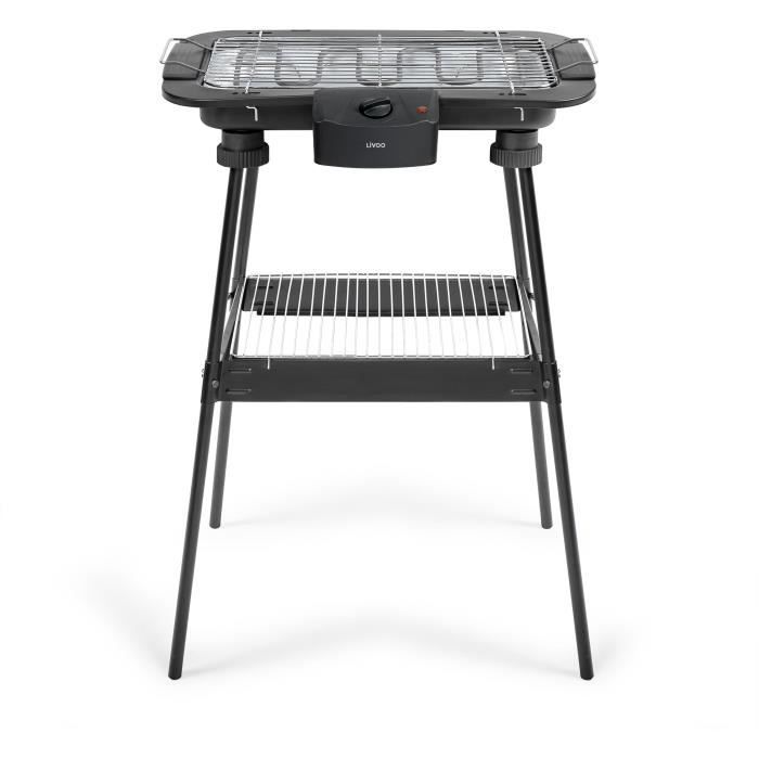 Barbecue électrique - LIVOO - DOM506 - 2200W - 2 en 1 - Thermostat ajustable - Noir
