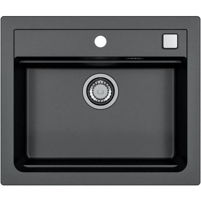 Lavello da incasso - Granito - Nero - 1 vasca - 59 x 50 cm - ATROX - STRADOUR