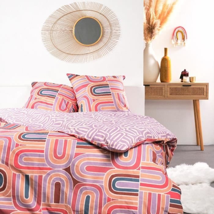 Bedding set - TODAY - Sunshine - 2 people - 260x240cm - Cotton - Pink
