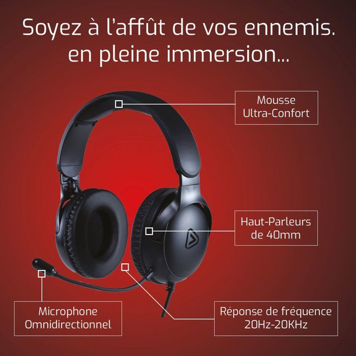 Image secondaire de Casque Gaming Filaire ONLAN M30 avec Microphone pour Nintendo Switch - Noir