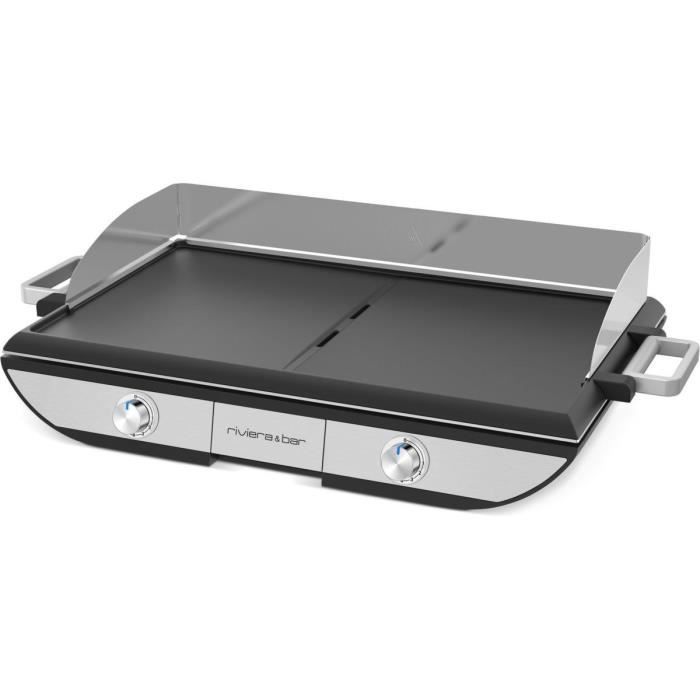 Plancha RIVIERA & BAR - QPL650 - Surface de cuisson 50 x 30cm - 6 a 8 personnes - 2300W