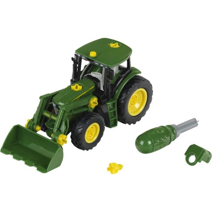 Image secondaire de Tracteur a monter John Deere - KLEIN - 3977 - Chargeur frontal, contrepoids d'équilibrage et tournevis - Echelle 1/24e - Des 3 a