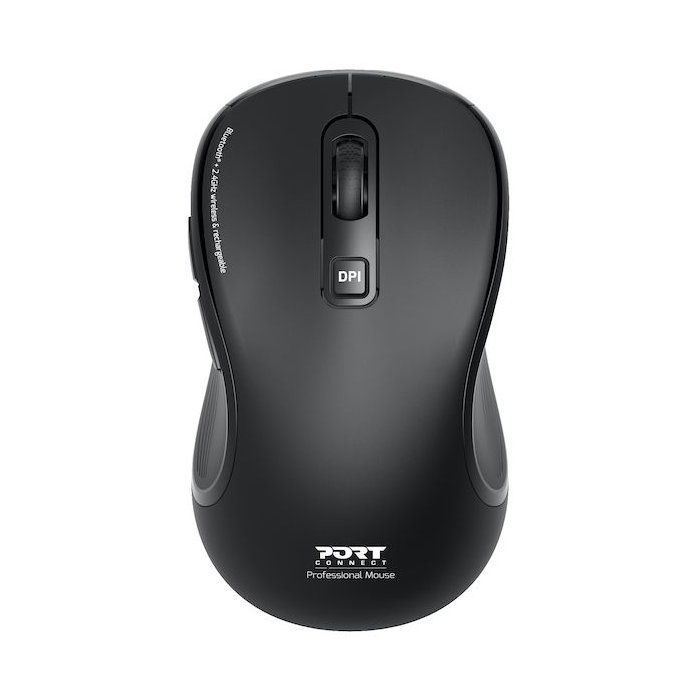 Souris sans fil Bluetooth et 2.4 GHz - PORT Designs - Noir