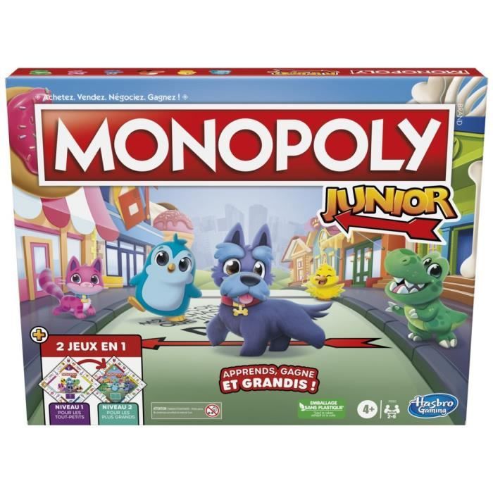 Monopoly Junior 2 en 1 - Jeu de société enfant