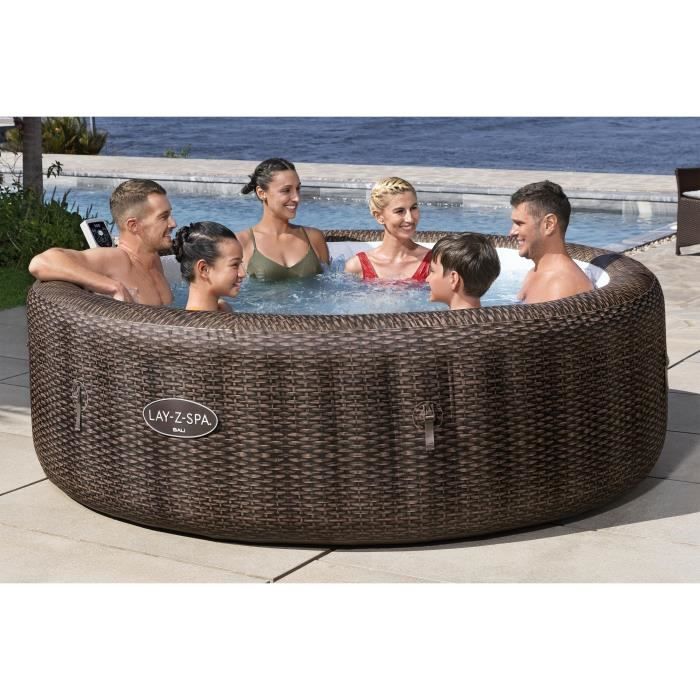 Image secondaire de Spa Gonflable BESTWAY Lay-Z-Spa Bali 5 à 7 Places avec 180 Jets d'Air