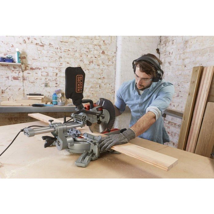 Image secondaire de Scie à onglets BLACK + DECKER BES700-QS 1600W avec profondeur de coupe de 70mm