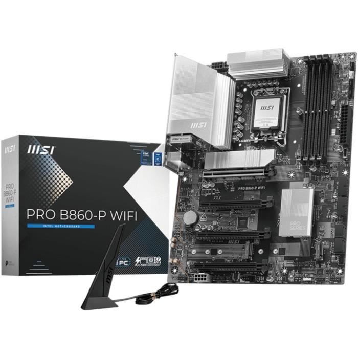 Carte mere - MSI - PRO B860-P WIFI - LGA 1851 - DDR5-SDRAM - Wi-Fi 7 - ATX