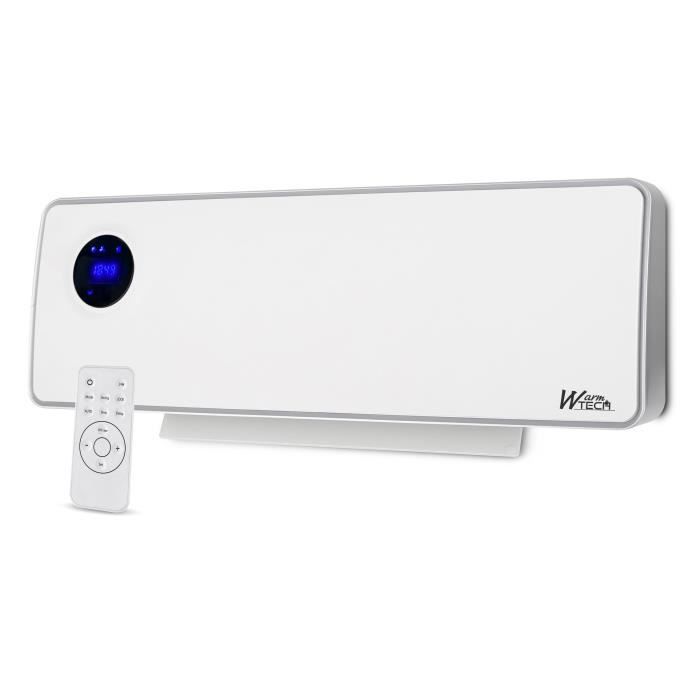 Chauffage électrique mural - 2000W - WARM TECH - Céramique - 240V - Jusqu'a 50m3 - Blanc