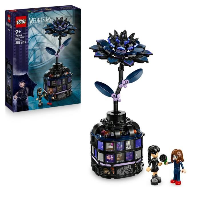 LEGO Mercredi - Set de Construction Dahlia Noir avec Mini-Poupées