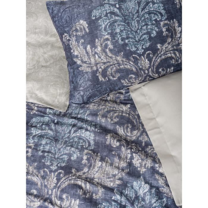 Image secondaire de Parure de lit - 1 housse de couette 220 x 240 cm + 2 taies d'oreiller 60 x 60 cm - Satiné 100% coton - Beige