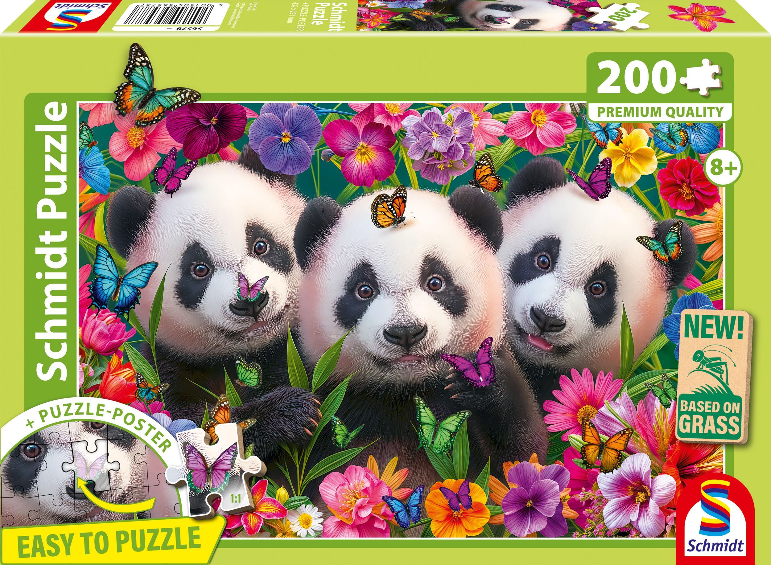 Puzzle Panda Trio - 200 pièces pour enfants dès 8 ans