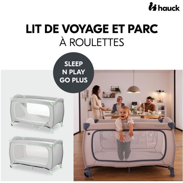 Image secondaire de Lit de voyage - HAUCK - SLEEP N PLAY GO PLUS - 60 x 120 cm - Dès la naissance - Pliable - Roulettes - Dusty Mint