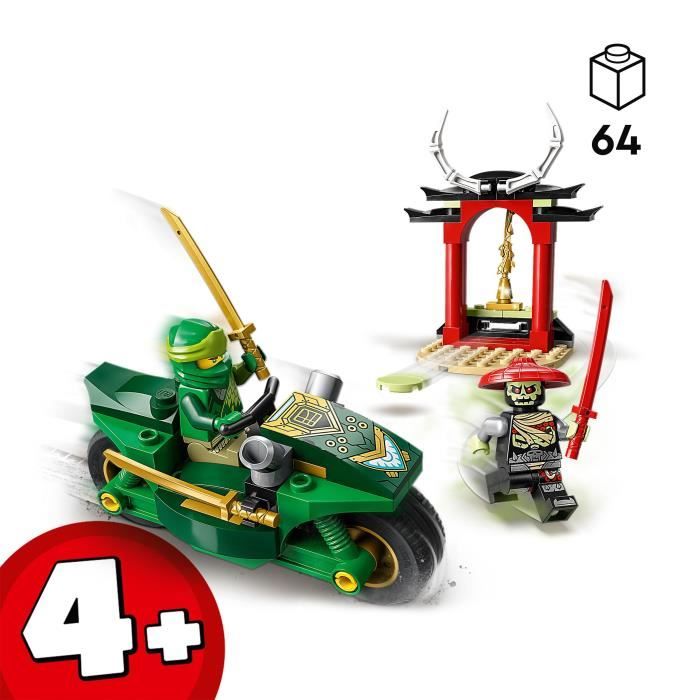 LEGO NINJAGO 71788 La Moto Ninja de Lloyd, Jouet Enfants 4 Ans, Jeu Éducatif, 2 Minifigurines