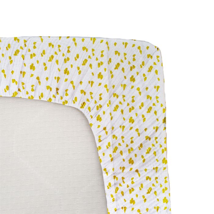 Drap housse Jersey enfant imprimé savane Jaune 70x140 cm