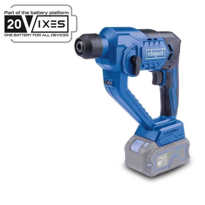 Hammer drill - SCHEPPACH - 20V IXES - 1.3 J - SDS plus chuck + accessories and case - without battery or charger - C-RHD130-X