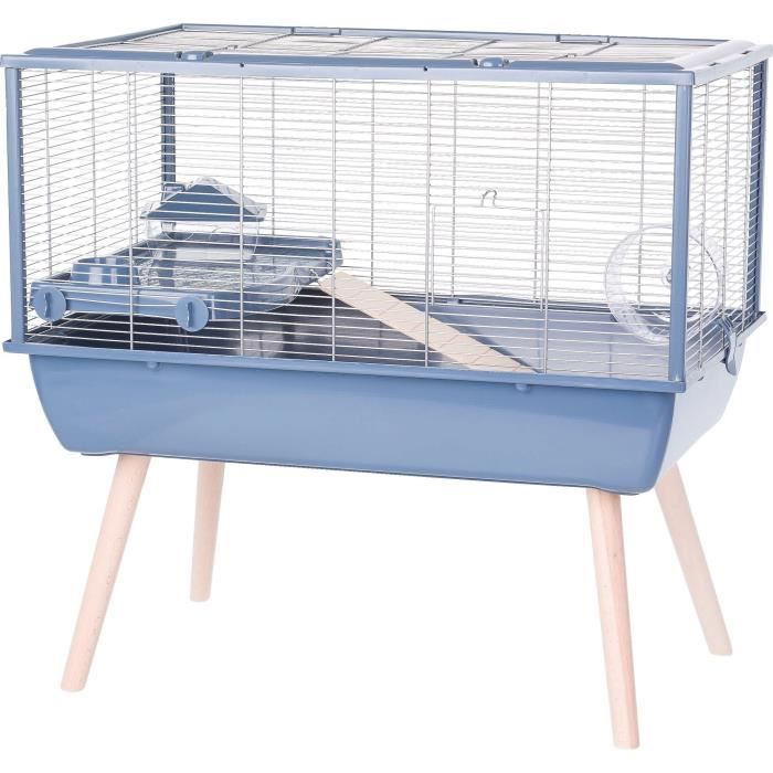 Jaula elevada para roedores - ZOLUX - N�olife - Para h�msteres - 78 x 48 x 75 cm - Azul
