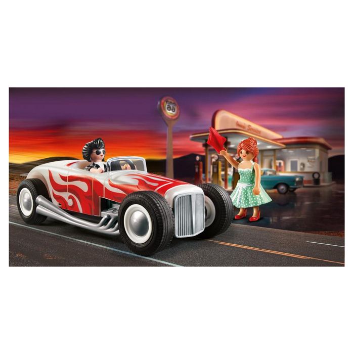 PLAYMOBIL - 71078 - City Life - Voiture vintage avec couple - Classic Car 50's
