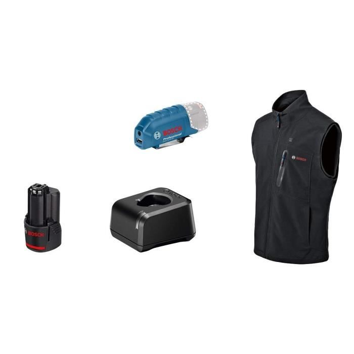 Giacca riscaldata Bosch Professional GHV 12+18V XA taglia S, con batteria 12V - 06188000G4