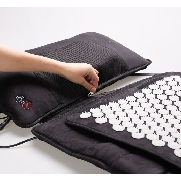 LANAFORM DELIGHT MATTRESS - Appareil de massage - Zones vibrantes et chauffantes - Coussin shiatsu amovible - Tapis d'acupression