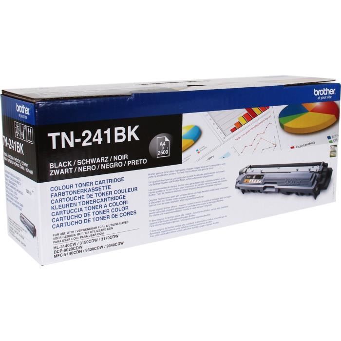 Pack de 2 Toners TN241BKTWIN-BROTHER-Noir-2x2500p.- DCP-9015, DCP-9020, HL-3140, HL-3150, HL-3170, MFC-9140, MFC-9330, MFC-9340