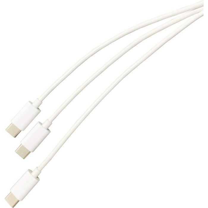 Câble de recharge Dual Play pour manettes PS5 - Blanc - STEELPLAY