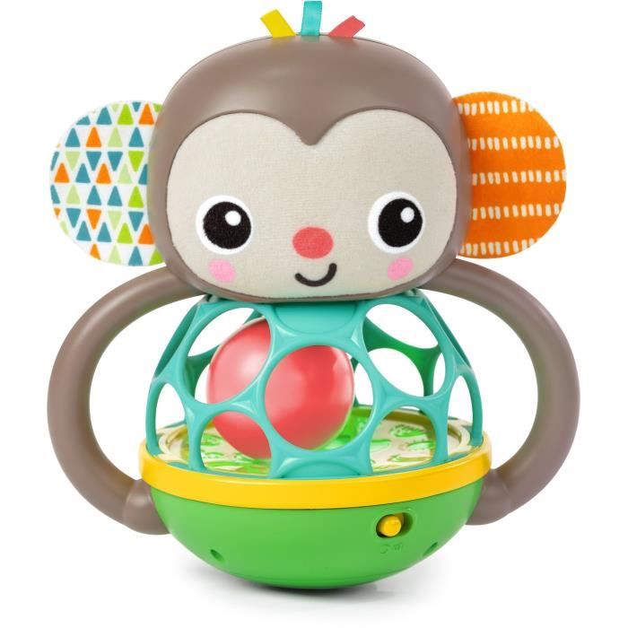 Juguete sonajero musical y ligero Coge - BRIGHT STARTS - Giggle Monkey - Con captura f�cil Oball - 6 meses en adelante - Unisex