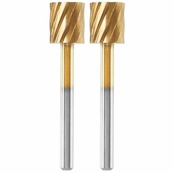 Set di 2 frese per acciaio ad alta velocità Dremel Max 115 ad alta resistenza - ø 7.8mm cilindrico