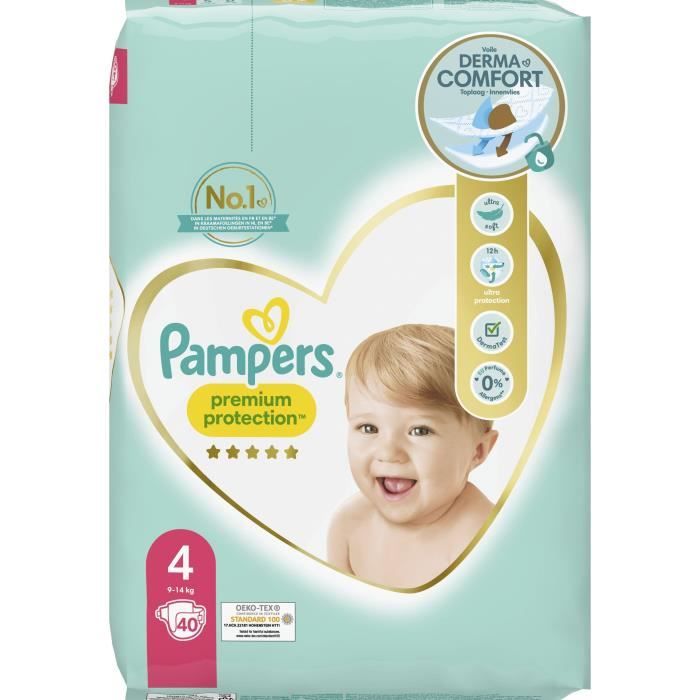 PAMPERS Premium Protection Taille 4 - 40 Couches