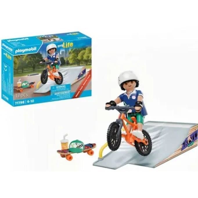 PLAYMOBIL 71798 Snowboarder avec rampe de glisse