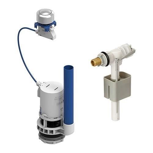Image secondaire de Kit mécanismeet robinet flotteur pour réservoir WC - ROUSSEAU - Embout laiton - Hauteur réglable de 190 a 490 mm