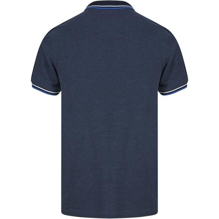 DISSIDENT Polo Piqué Bleu Marine Homme