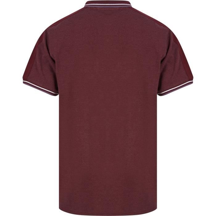 DISSIDENT Polo Piqué Rouge/Chocolat Homme