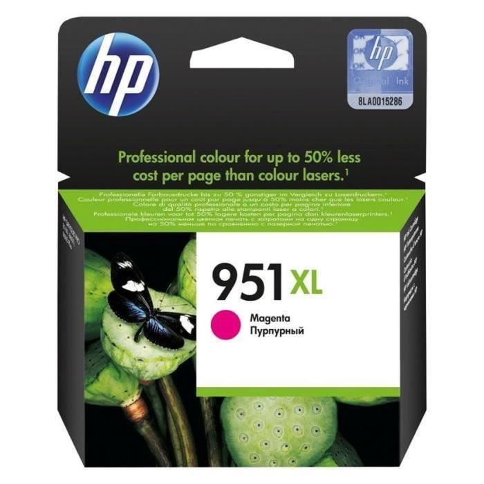 HP 951XL Cartouche d'encre magenta grande capacité authentique (CN047AE) pour HP OfficeJet Pro 251dw/276dw/8100/8600