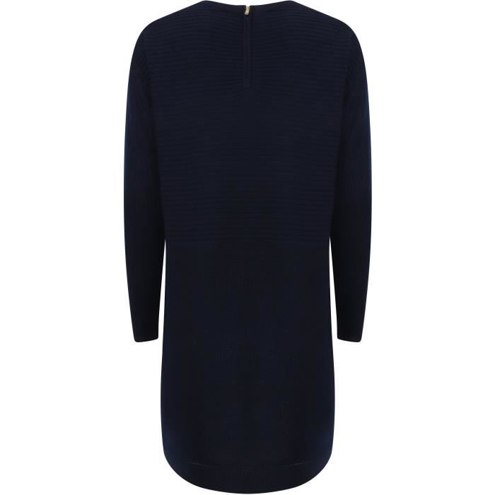 AMARA REYA Robe Pull Bleu Marine Femme