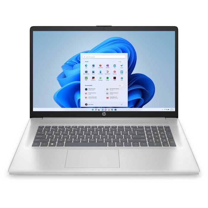 PC Portable HP 17-cn0027nf - Windows 11 - 17,3 HD+ - Celeron N4120 - RAM 8Go - Stockage 256Go SSD - AZERTY