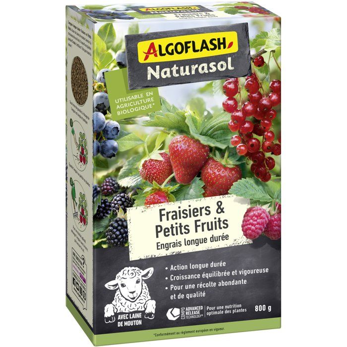 Engrais Longue Durée pour Fraisiers et Petits Fruits - 800 g
