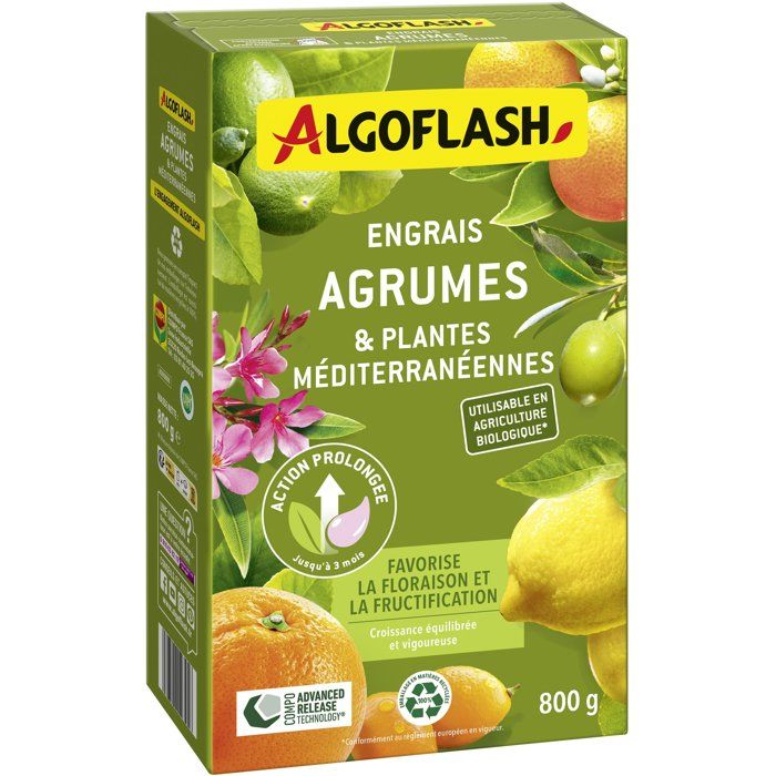 Engrais Spécial Agrumes ALGOFLASH - 800 g pour un Jardin Épanoui