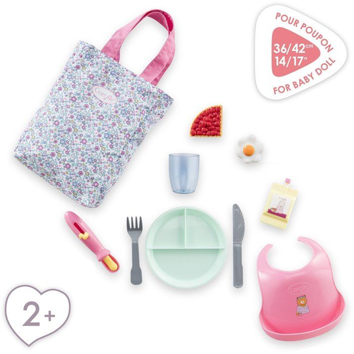 Image secondaire de Grand Coffret Repas Floral pour Poupon Corolle 36/42 cm