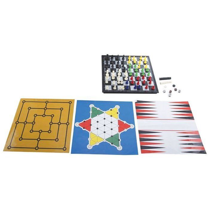 Juego de mesa magnético 8 juegos en 1 caja portátil incluye piezas imantadas para diversión en familia y amigos en casa o viajes