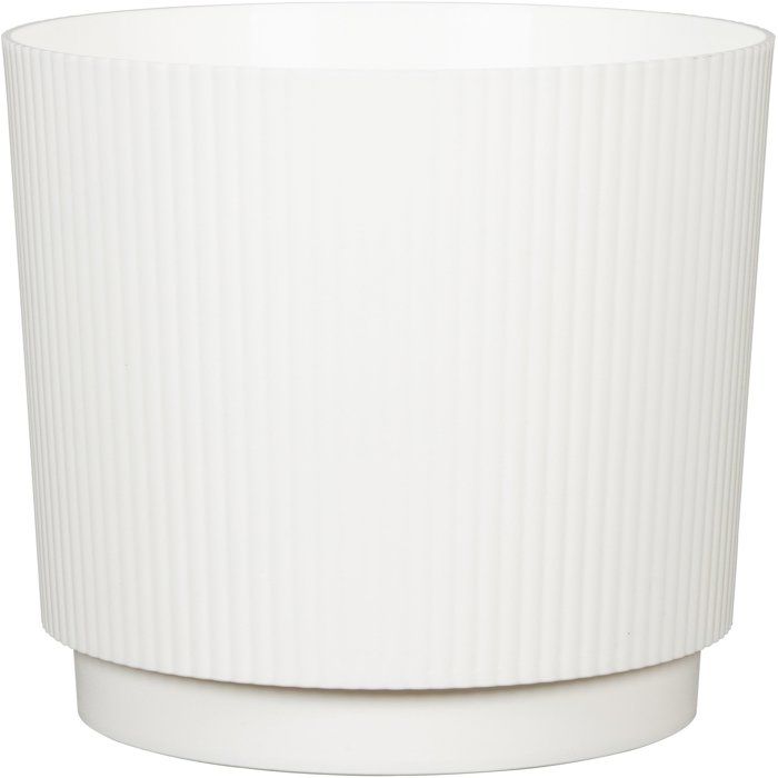 Cache-pot rond élégant en blanc - GARDEN ID - Ø 25 cm