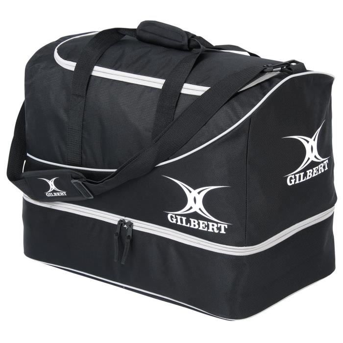 GILBERT Sac de rugby CLUB V2 - Fond dur - H:42cm x L:56cm x P:34cm - Noir