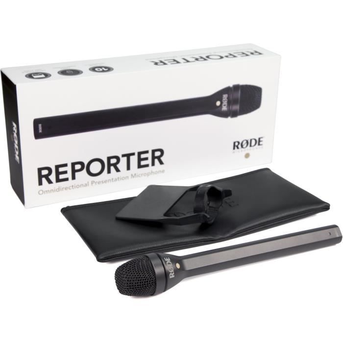 RODE REPORTER Le Reporter est un micro main doté d'une capsule dynamique omnidirectionnelle