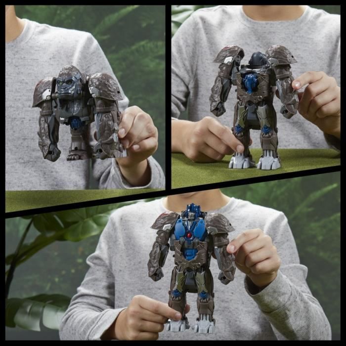 Transformers: Rise of the Beasts, figurine convertible Smash Changer Optimus Primal de 22,5 cm, a partir de 6 ans
