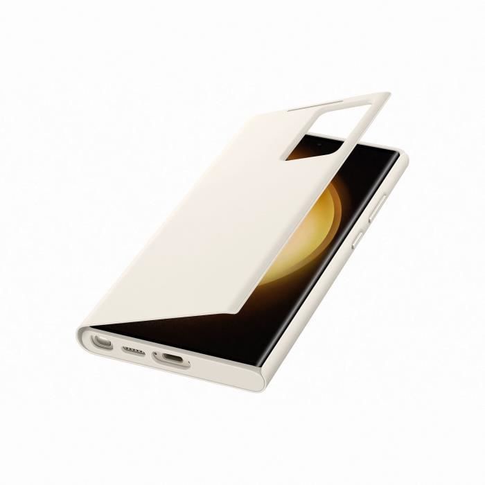 SAMSUNG Étui Smart View avec porte-carte G S23 Ultra Creme