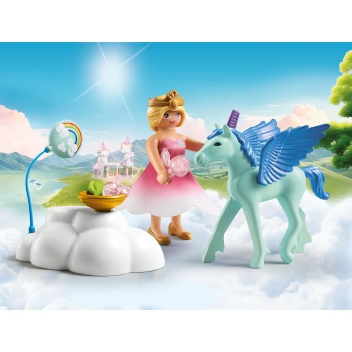 Image secondaire de PLAYMOBIL 71802 Princesse et poulain ailé avec nuage, Princess Magic, 16 pieces, Des 4 ans